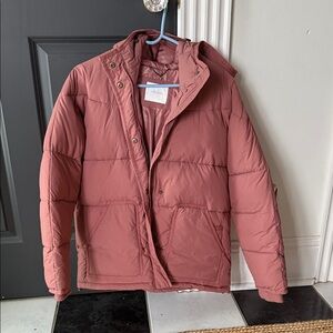 Lucky Brand Women's Dusty Rose Puffer Jacket